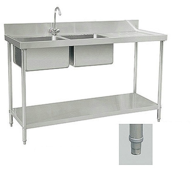 Stainless Steel Kitchen Sink With drainboard