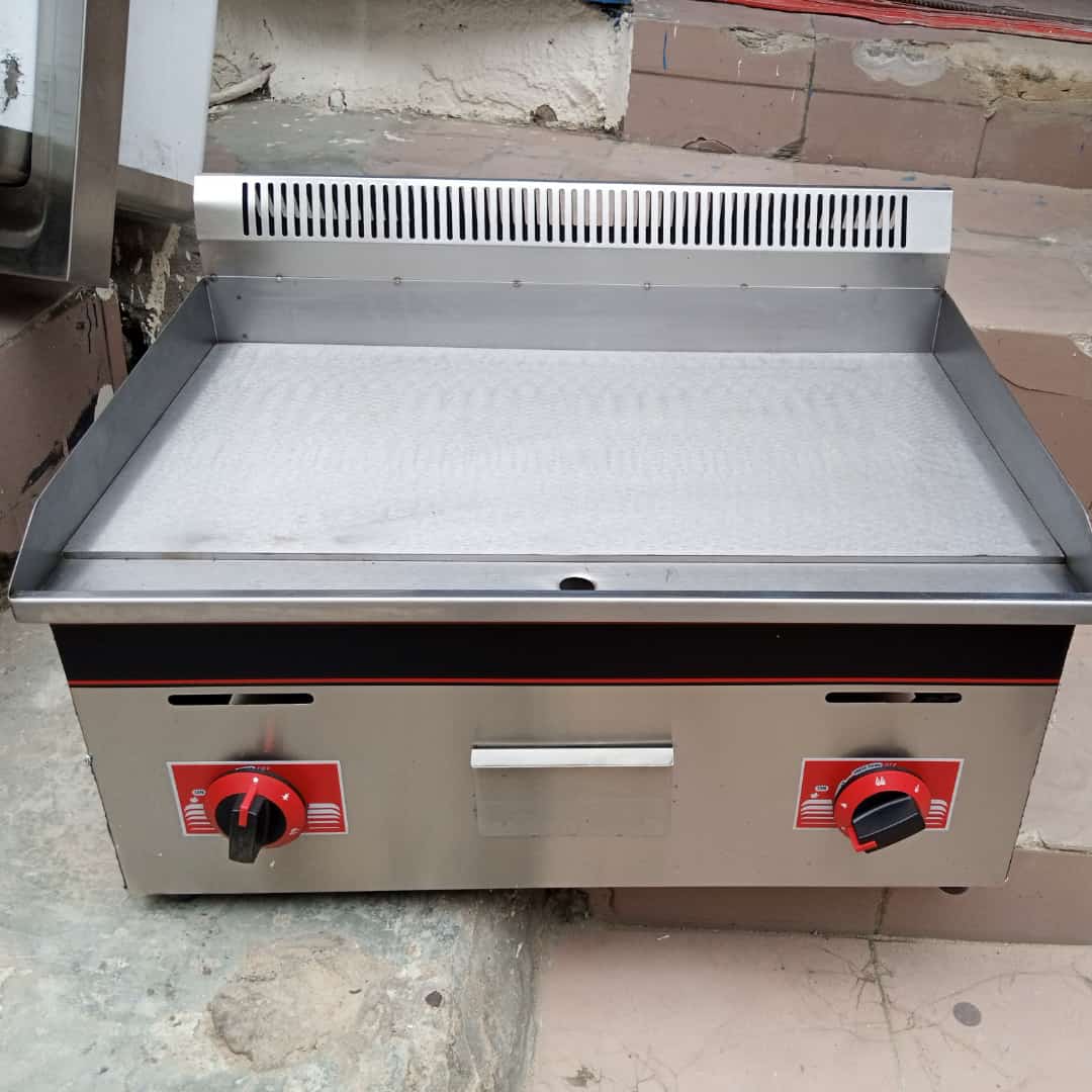 Stainless Steel Flat Plate Natural Gas Grill Griddle.