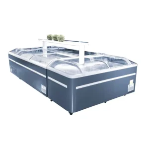 Supermarket Island Display Freezer for Ice Cream and Fresh Meat