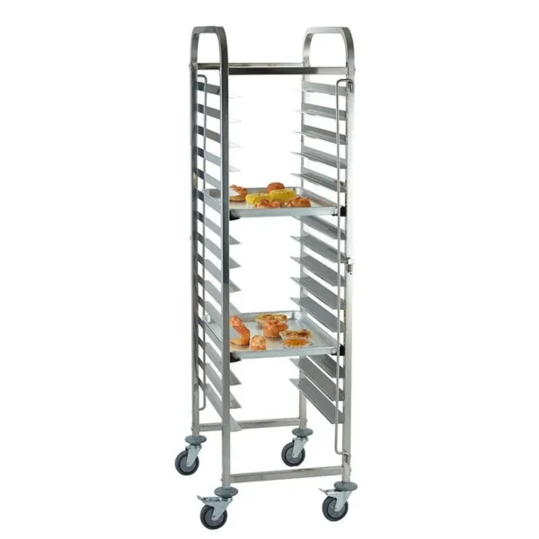 15 Trays Stainless Steel Bakery Trolley Cart